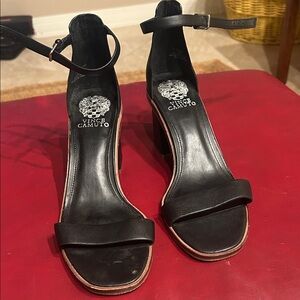 Vince Camuto Black Heeled Sandals SZ 9.5